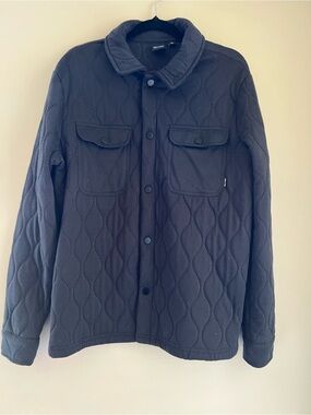 Only & Sons Black Quilted Overshirt Jacket